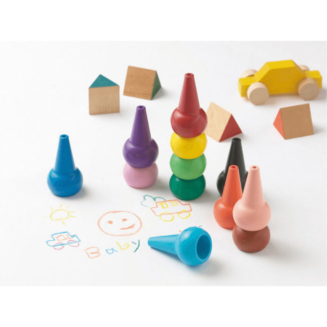 【預購】日本製 Baby color 小朋友用安全蠟筆 (12色) - Cnjpkitchen ❤️ 🇯🇵日本廚具 家居生活雜貨店