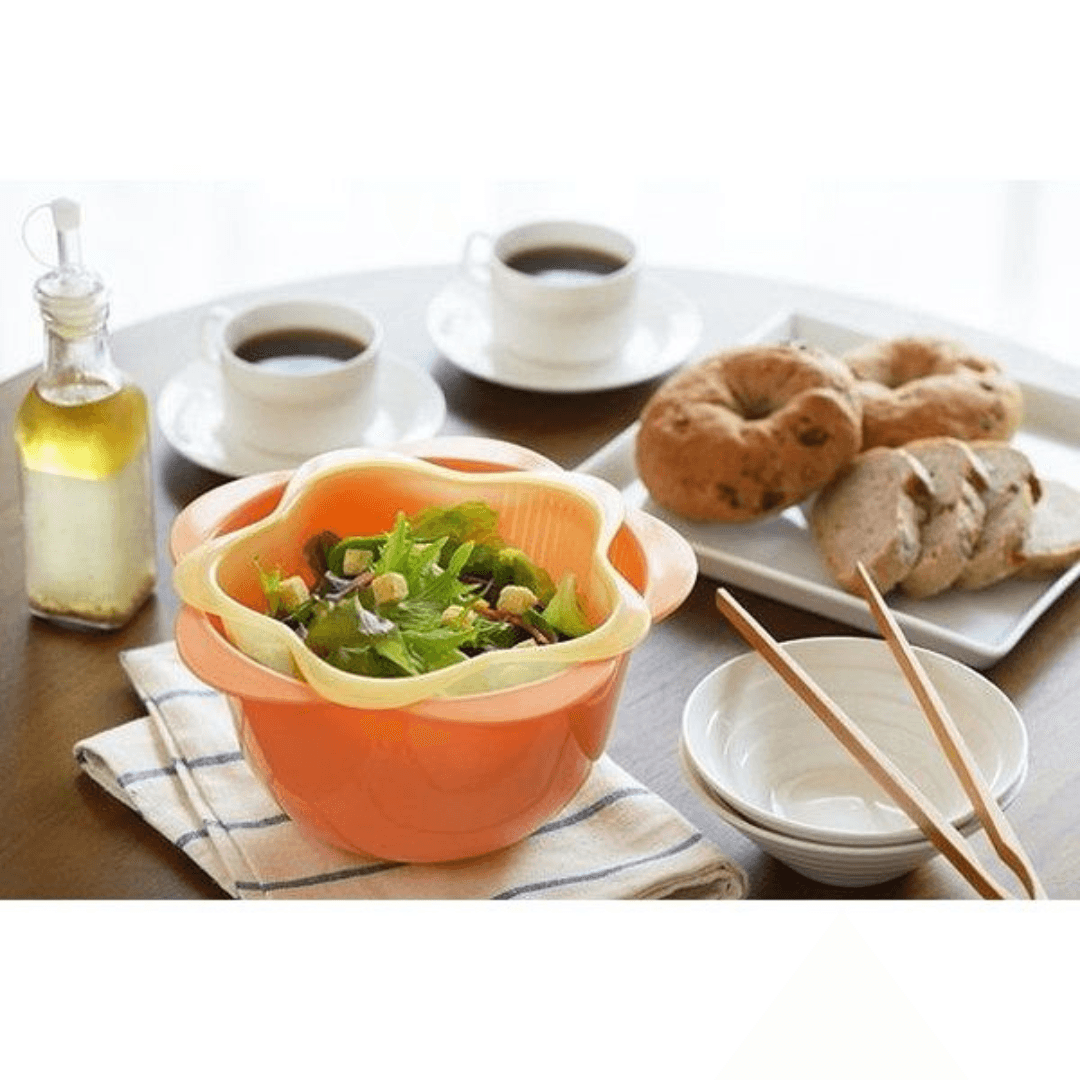 【預購】日本製 川崎 雙層花花 洗菜瀝水籃 - Cnjpkitchen ❤️ 🇯🇵日本廚具 家居生活雜貨店