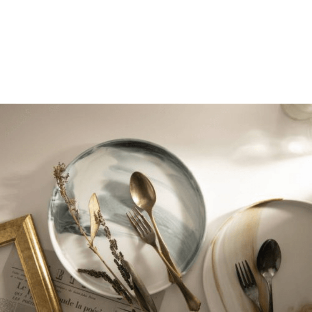 【預購】日本製 Luca Plate 雲石灰色美濃燒餐碟 (24.5cm) - Cnjpkitchen ❤️ 🇯🇵日本廚具 家居生活雜貨店