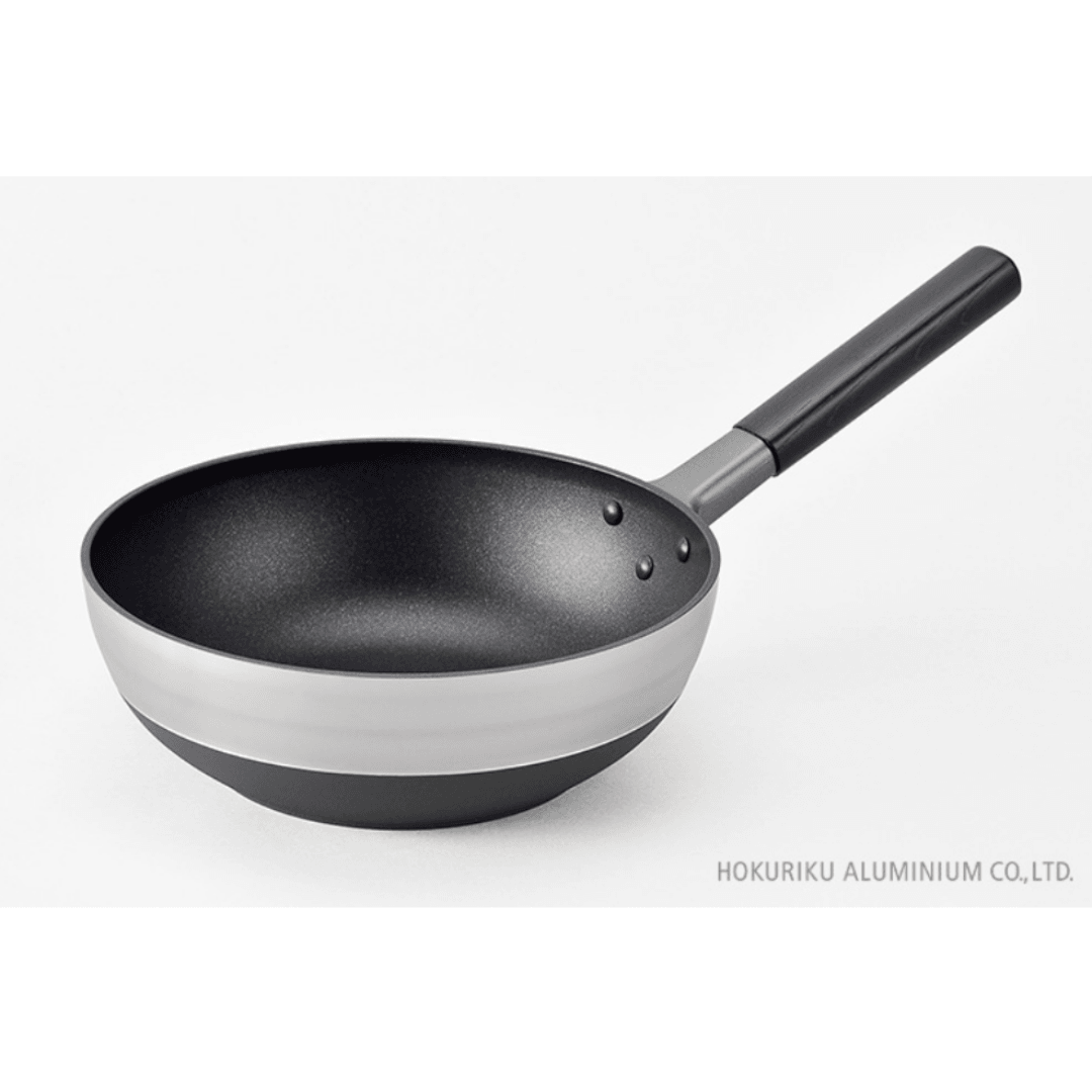 【預購】日本製 Hokuriku Alumi Marutto Pan 北陸鋁特氟龍不粘鍋 (24cm 帶蓋) - Cnjpkitchen ❤️ 🇯🇵日本廚具 家居生活雜貨店
