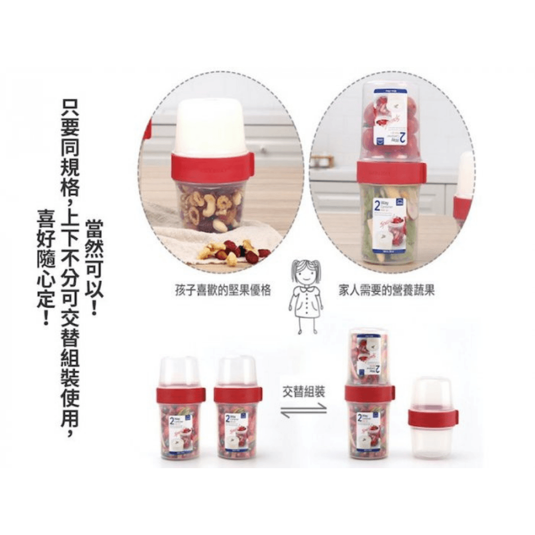 【現貨】韓國 樂扣LOCK and LOCK 2Way密封雙層多用穀物杯 - Cnjpkitchen ❤️ 🇯🇵日本廚具 家居生活雜貨店