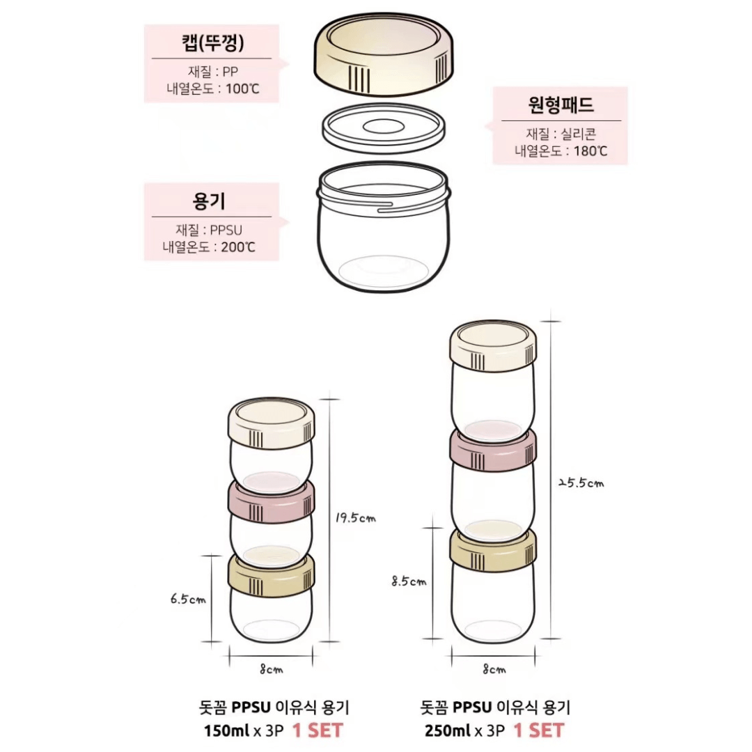 【預購】韓國 𝐃𝐨𝐭𝐭𝐨𝐝𝐨𝐭 𝐱 𝐆𝐫𝐨𝐬𝐦𝐢𝐦𝐢 寶寶副食品分裝保鮮杯 - Cnjpkitchen ❤️ 🇯🇵日本廚具 家居生活雜貨店