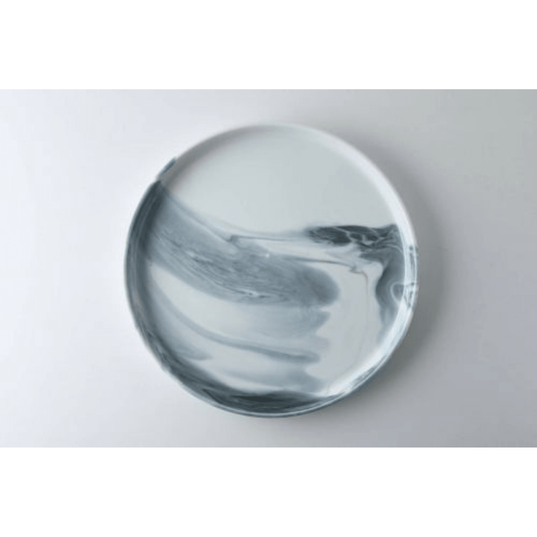 【預購】日本製 Luca Plate 雲石灰色美濃燒餐碟 (24.5cm) - Cnjpkitchen ❤️ 🇯🇵日本廚具 家居生活雜貨店