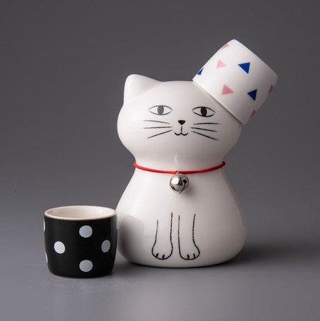 【預購】日本進口 Neko Neko 貓貓清酒套裝連木盒 - Cnjpkitchen ❤️ 🇯🇵日本廚具 家居生活雜貨店