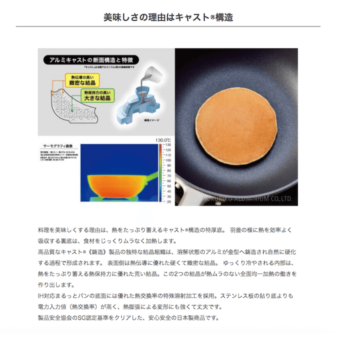 【預購】日本製 Hokuriku Alumi Marutto Pan 北陸鋁特氟龍不粘鍋 (24cm 帶蓋) - Cnjpkitchen ❤️ 🇯🇵日本廚具 家居生活雜貨店