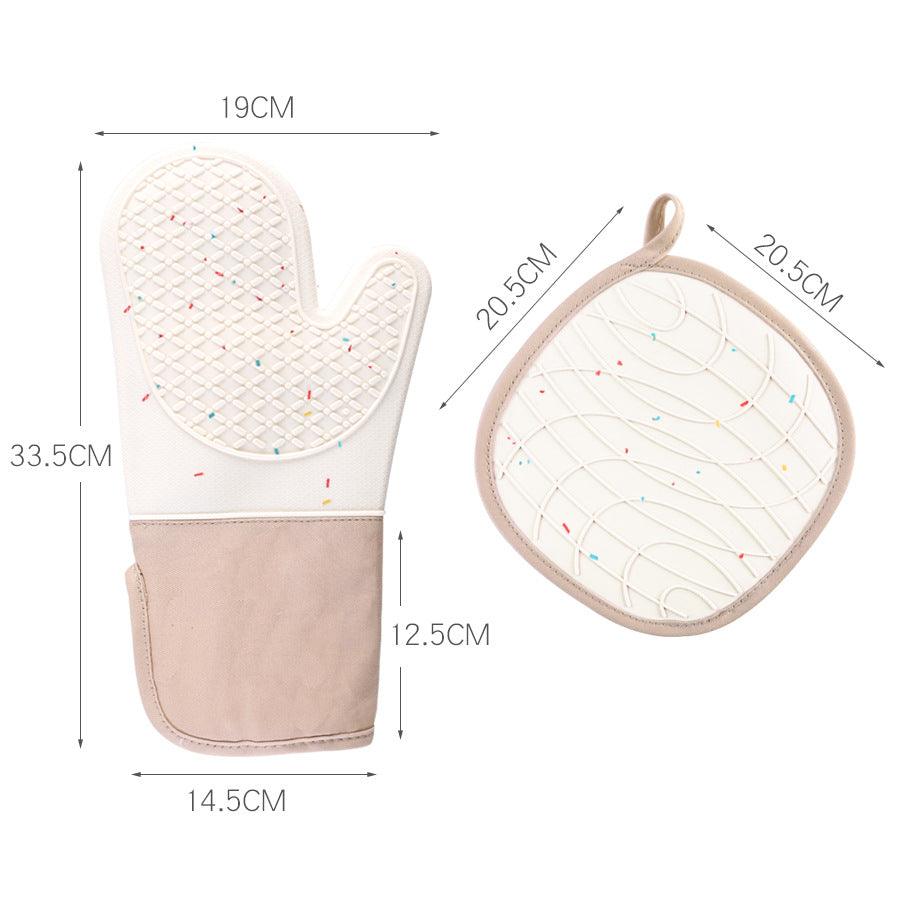 【預購】矽膠加棉烤箱隔熱手套鍋墊套裝 - Cnjpkitchen ❤️ 🇯🇵日本廚具 家居生活雜貨店