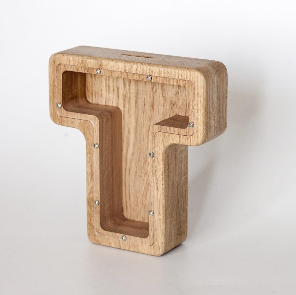 【預購】北歐風 實木英文字母initial存錢罐 - Cnjpkitchen ❤️ 🇯🇵日本廚具 家居生活雜貨店