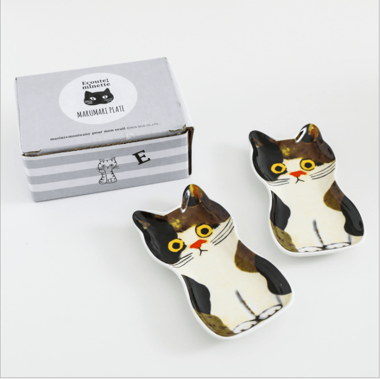【預購】直立貓貓陶瓷調味碟/醬油碟 (1對2入)