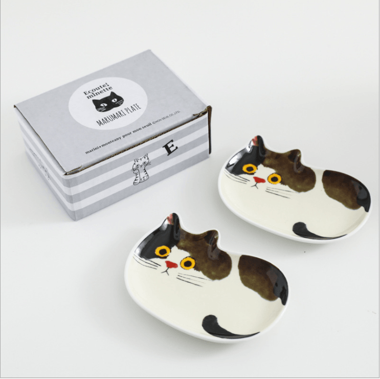 【預購】直立貓貓陶瓷調味碟/醬油碟 (1對2入)