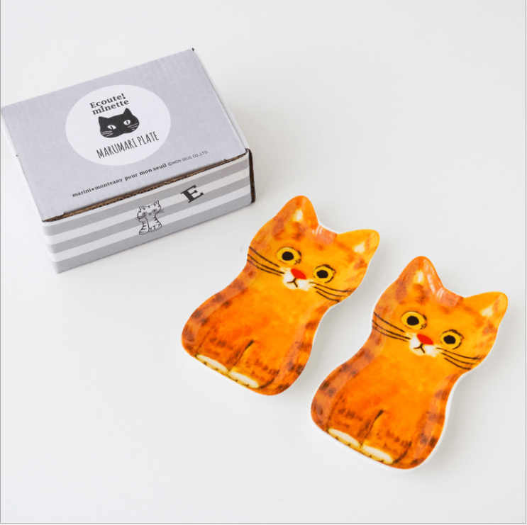 【預購】直立貓貓陶瓷調味碟/醬油碟 (1對2入) - Cnjpkitchen ❤️ 🇯🇵日本廚具 家居生活雜貨店