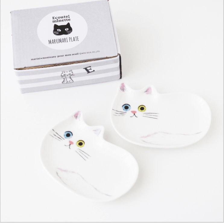 【預購】直立貓貓陶瓷調味碟/醬油碟 (1對2入)