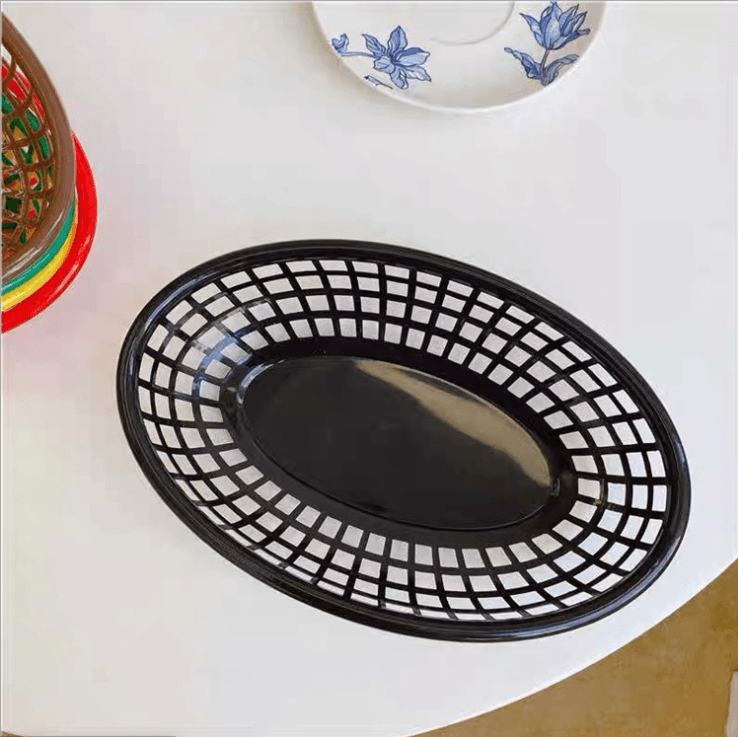 【預購】彩色塑膠 水果薯條漢堡小食籃(2入)