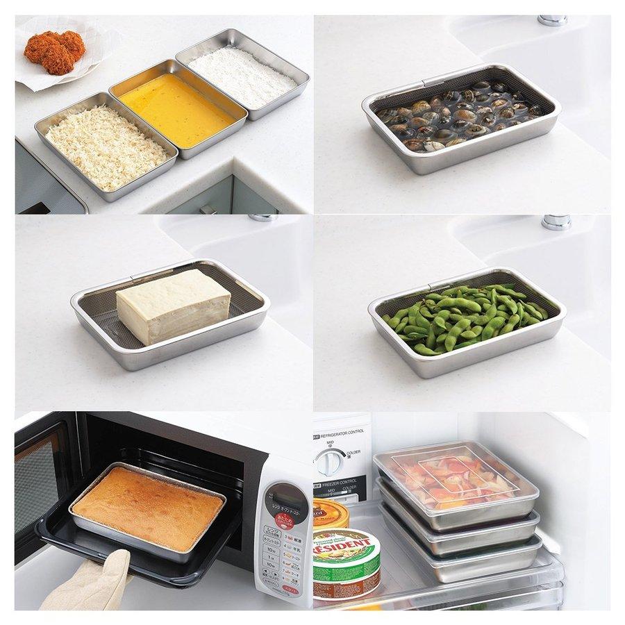【預購】日本製 Arnest 不銹鋼料理盤附蓋套裝 - Cnjpkitchen ❤️ 🇯🇵日本廚具 家居生活雜貨店