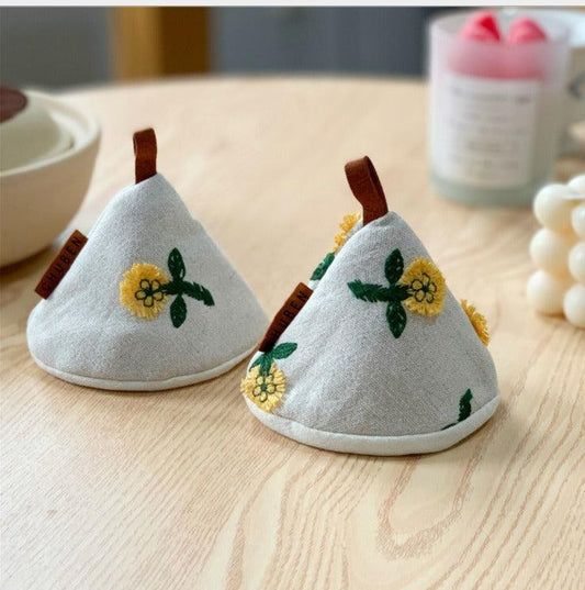 【預購】可愛立體向日葵 隔熱布藝鍋蓋套 - Cnjpkitchen ❤️ 🇯🇵日本廚具 家居生活雜貨店