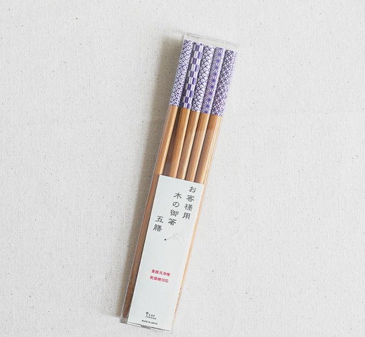 【預購】日本製 天然木竹制筷子套装 (5入) - Cnjpkitchen ❤️ 🇯🇵日本廚具 家居生活雜貨店