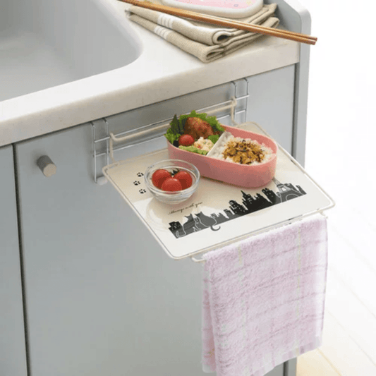 【預購】日本製 吉川 Yoshikawa 貓貓料理輔助枱架 (附毛巾架) - Cnjpkitchen ❤️ 🇯🇵日本廚具 家居生活雜貨店