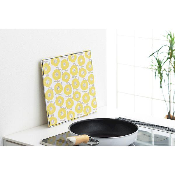 【現貨】日本製 Tamahashi 可折疊黃色花卉防濺油爐頭擋板 - Cnjpkitchen ❤️ 🇯🇵日本廚具 家居生活雜貨店