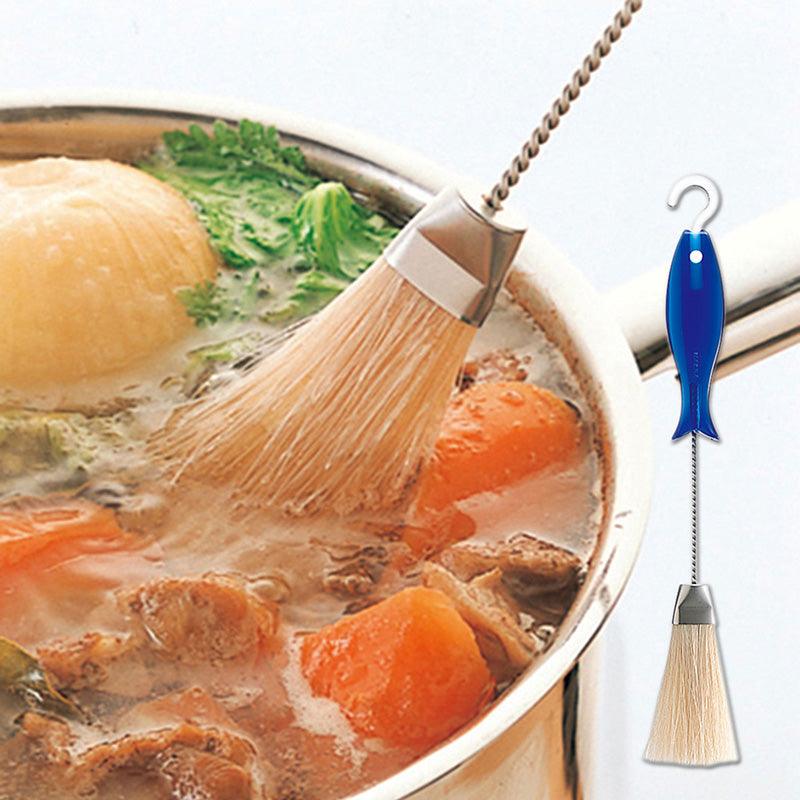 【預購】日本製 Poisson kitchen 去浮渣用馬鬃線刷子