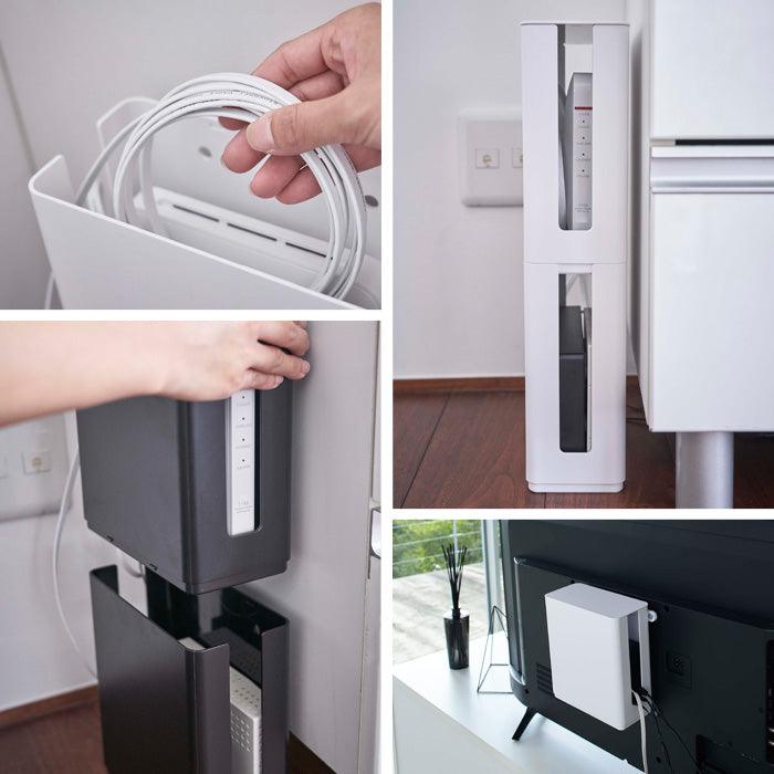 【預購】日本進口 山崎實業 YAMAZAKI SMART可堆疊 屏幕背面 路由器電線收納盒 - Cnjpkitchen ❤️ 🇯🇵日本廚具 家居生活雜貨店