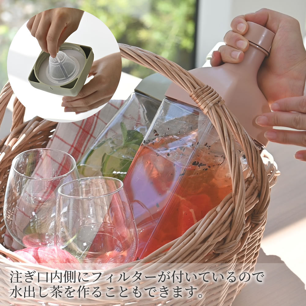 【預購】日本製 HARIO  方型可橫置冷泡瓶 (1200ml)