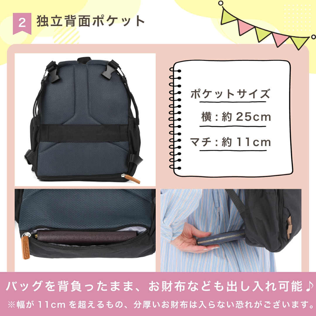 【預購】日本Ponbaby 熱銷多功能防潑水大容量媽媽包｜隨身餐椅