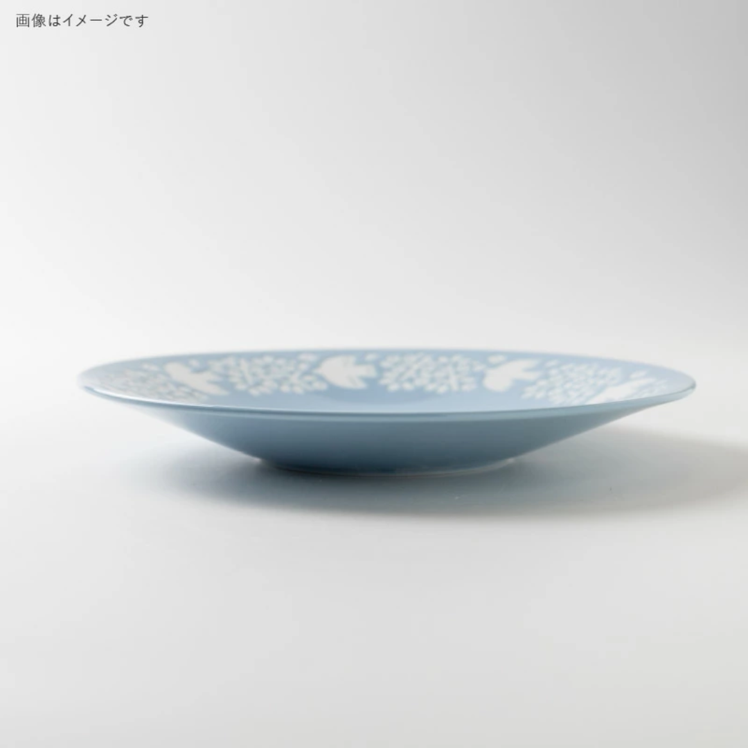 【預購】日本 Minorutouki LINTU 美濃燒 釉下彩 陶瓷小鳥深餐盤/餐碟