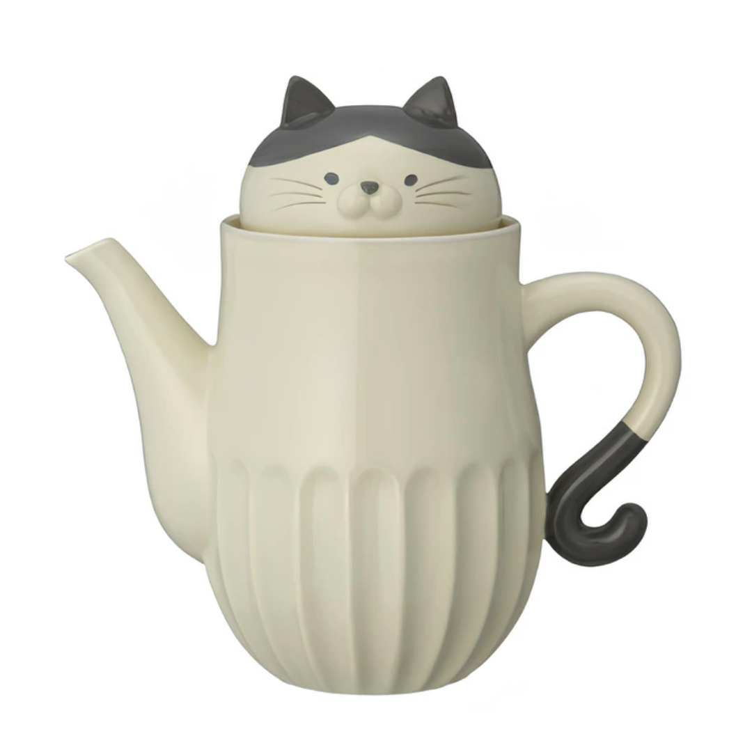 【預購】日本DECOLE Shinogi Cat 貓貓陶瓷茶壺馬克杯 咖啡杯茶杯套裝