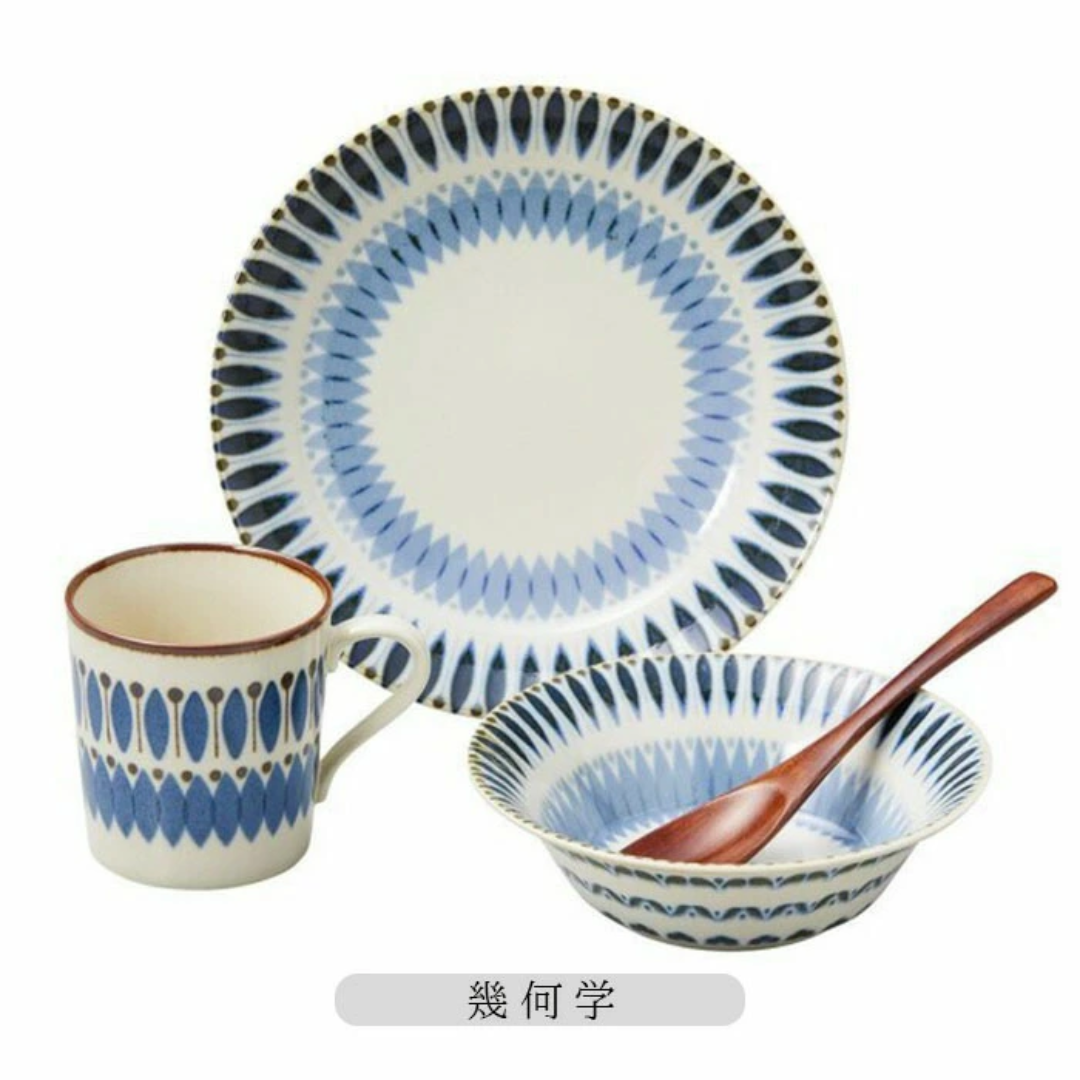 【預購】日本製 CLASICO 北歐風格美濃燒陶瓷餐碗禮盒套裝 (四件套)