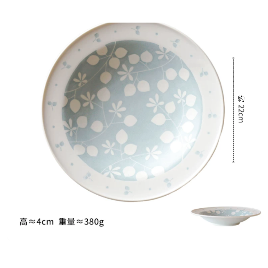 【預購】日本製 井田系列 美濃燒手繪風植物ヤマ吾陶器 (Yamago) 草本花葉陶瓷餐具組