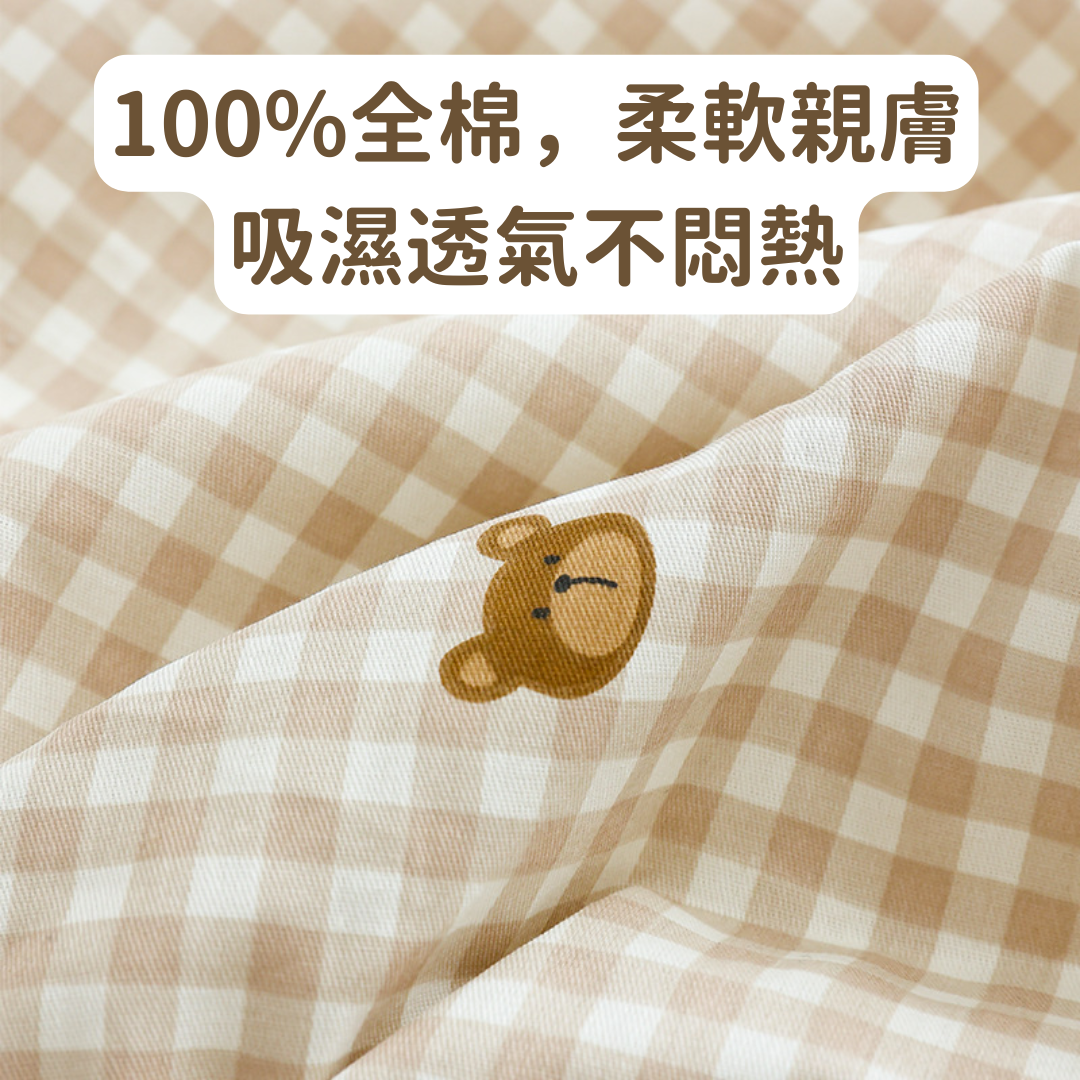 【預購】四季通用 嬰兒床 全棉熊熊兔兔小馬為印花床單