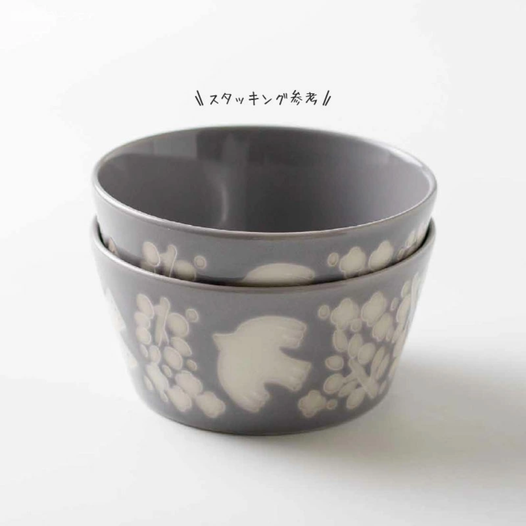 【預購】日本 Minorutouki LINTU 美濃燒 釉下彩 陶瓷小鳥深餐盤 /餐碟 / 餐碗 / 拉麵碗