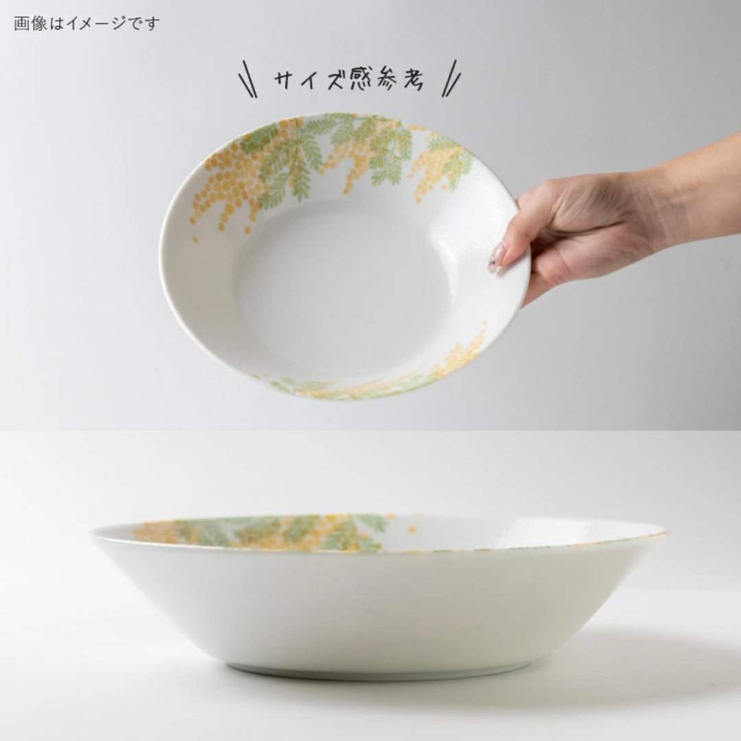 【預購】日本製 Minorutouki mimosa 美濃燒陶瓷拉麵湯碗 / 深餐盤 / 湯匙