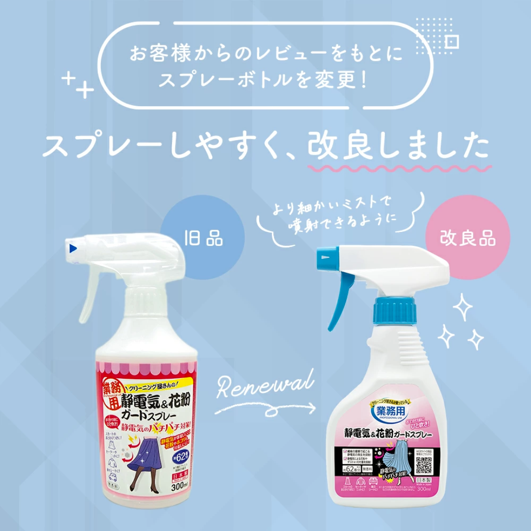 【預購】日本製 AIMEDIA 業務用衣服抗皺防靜電粉塵噴霧