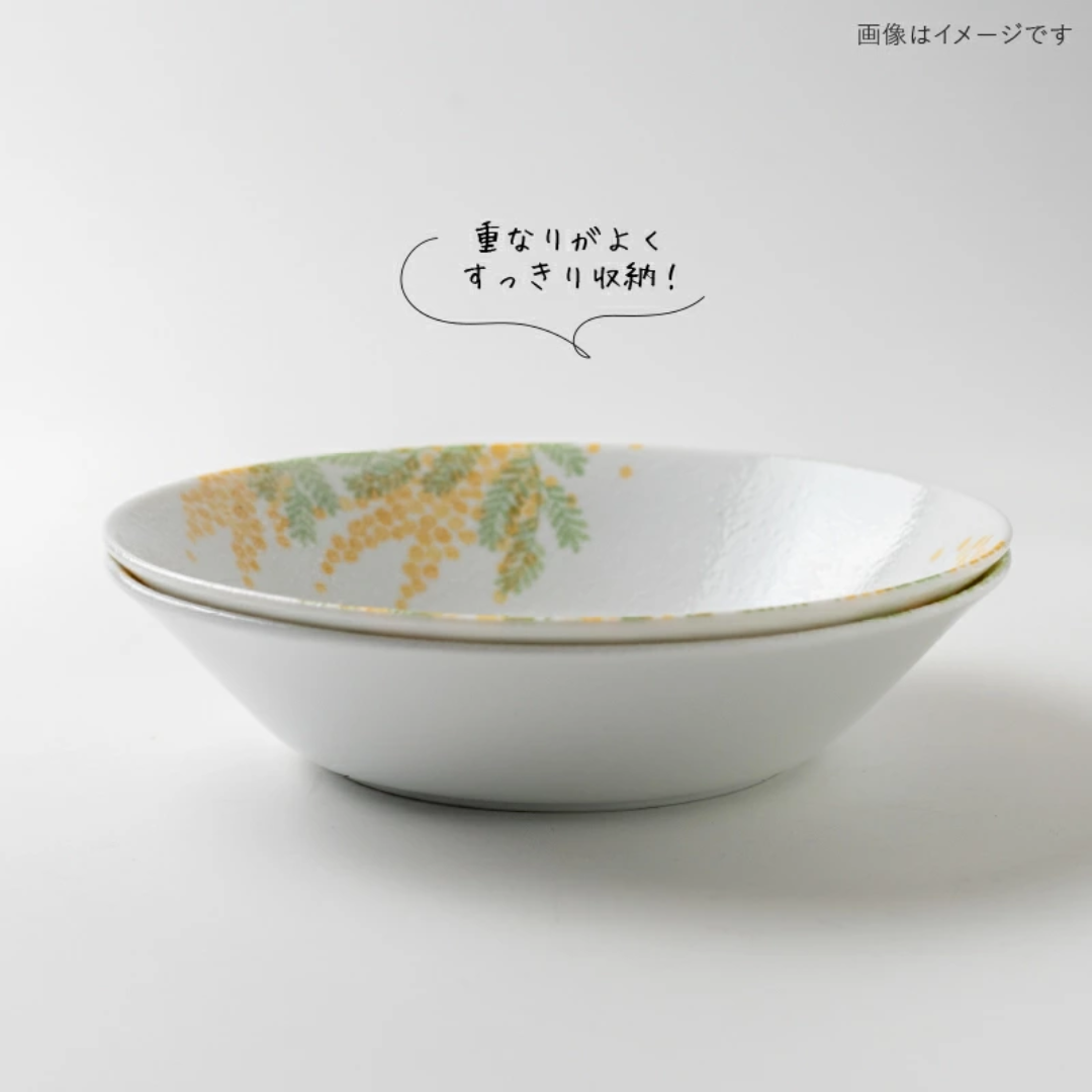 【預購】日本製 Minorutouki mimosa 美濃燒陶瓷拉麵湯碗 / 深餐盤 / 湯匙