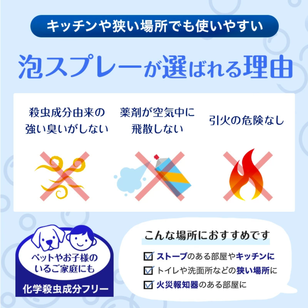 【現貨】日本製 Lec Varsan 窒息停行不含殺蟲劑殺蟲泡沫噴霧 (320ml)