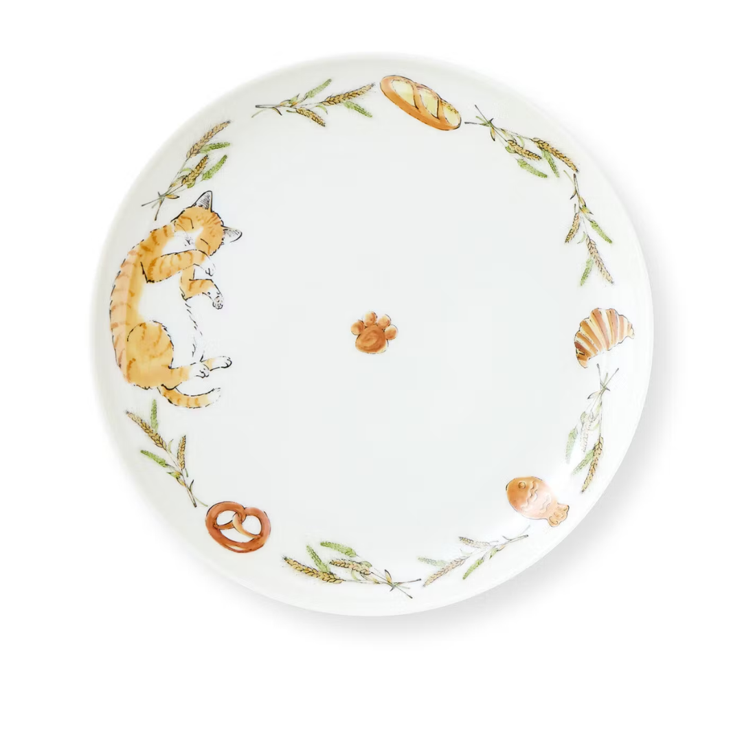 【預購】日本製 FELISSIMO 貓部 Haramichiyo老師繪畫 貓咪早餐深碗/餐碟