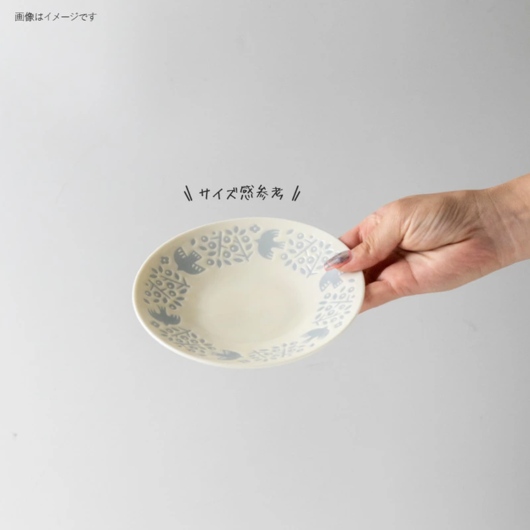 【預購】日本 Minorutouki LINTU 美濃燒 釉下彩 陶瓷小鳥深餐盤 /餐碟 / 餐碗 / 拉麵碗