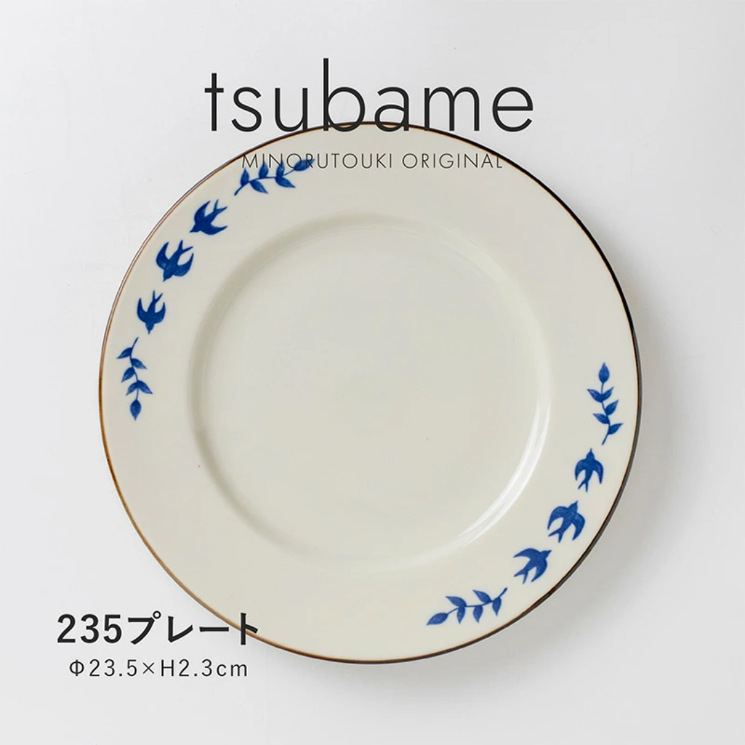 【預購】日本製 Minoru tsubame  燕子美濃燒陶瓷餐盤 / 餐碟