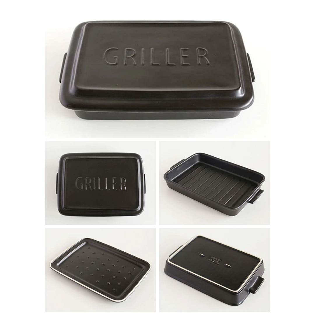 【預購】日本製 Meister Hand Tool Griller 一人長方形陶瓷烤盤 (25cm)
