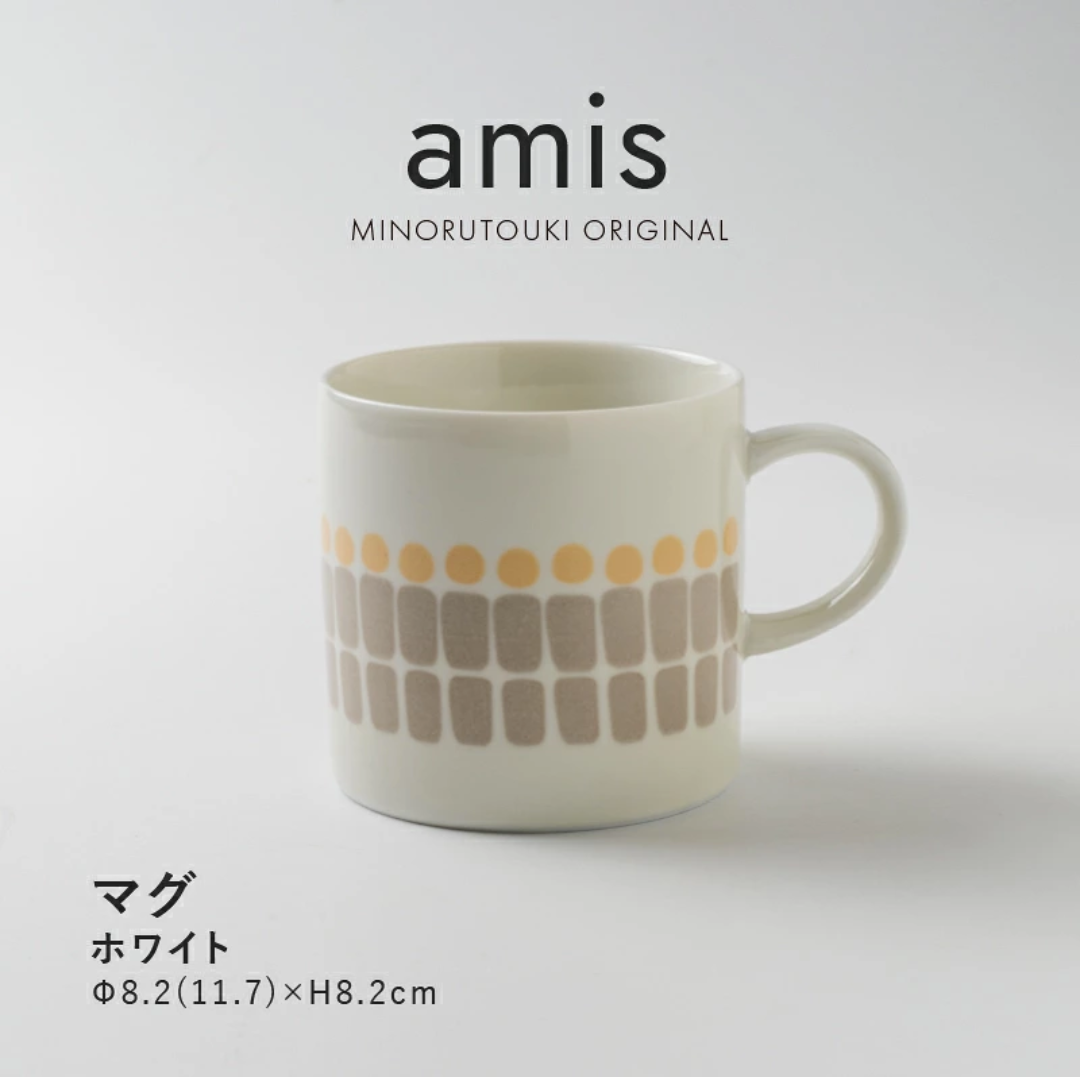 【預購】日本製 Minorutouki amis系列 復古暖黃溫柔感陶瓷餐碟碗杯