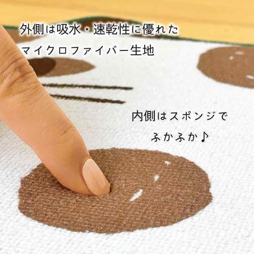 【預購】日本 DECOLE 貓貓 廚房檯面海綿速乾控水瀝水墊