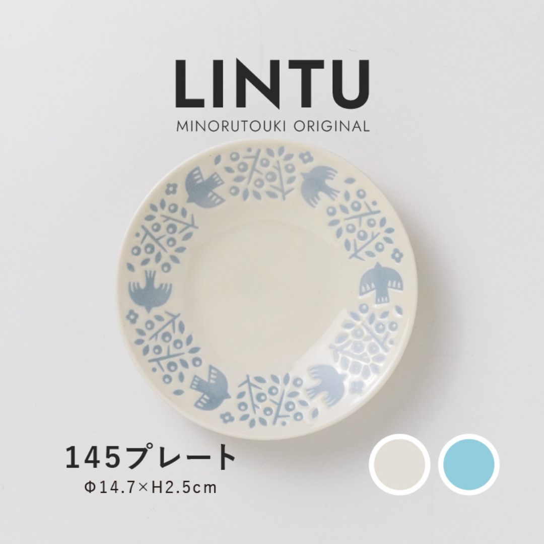 【預購】日本 Minorutouki LINTU 美濃燒 釉下彩 陶瓷小鳥深餐盤 /餐碟 / 餐碗 / 拉麵碗