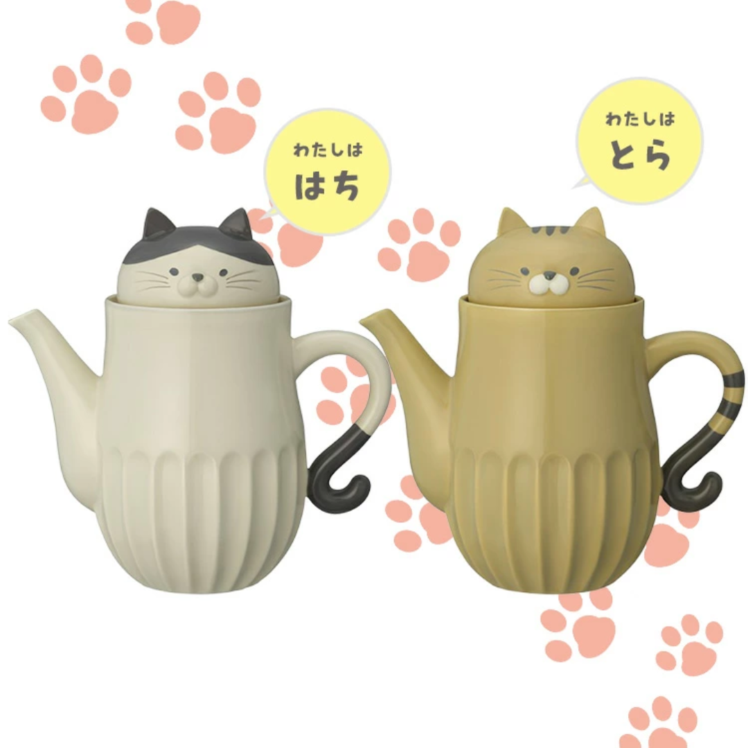 【預購】日本DECOLE Shinogi Cat 貓貓陶瓷茶壺馬克杯 咖啡杯茶杯套裝