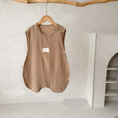 【預購】韓國INS風 春夏嬰兒 冷氣房背心式無袖防踢被睡袋