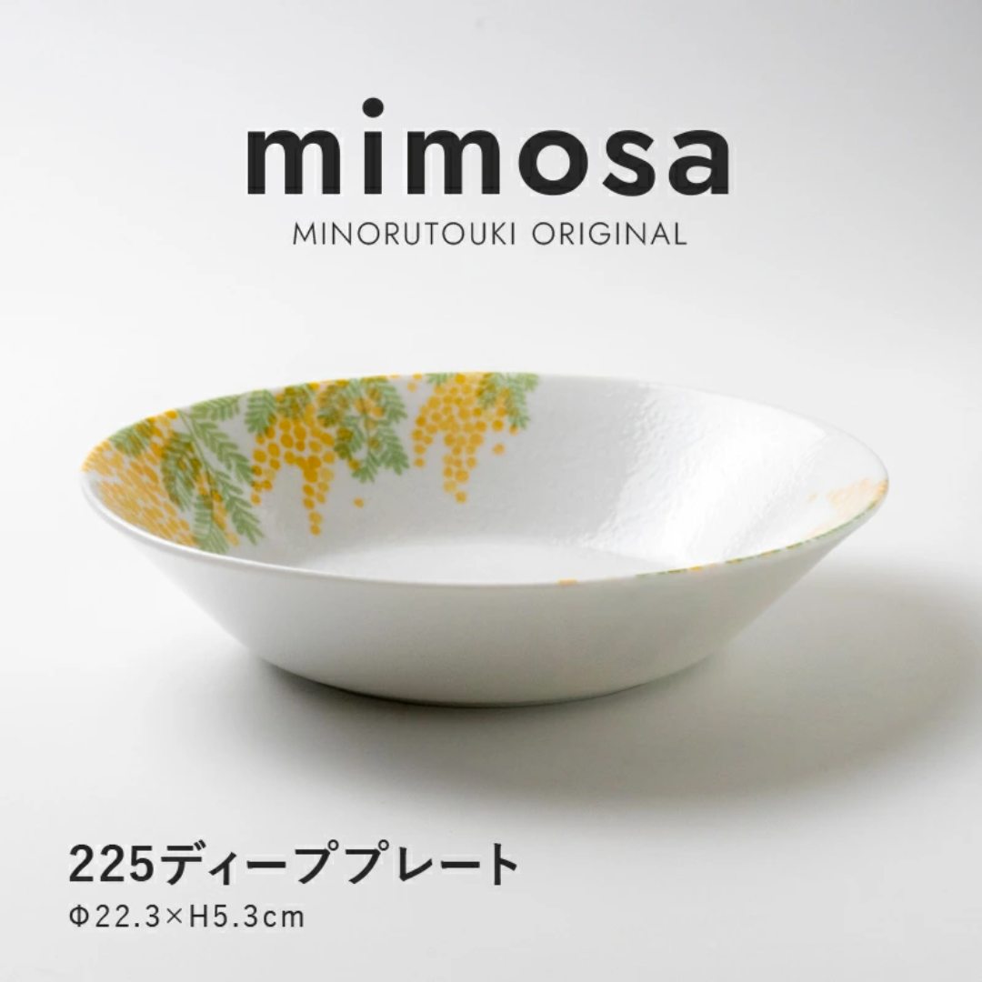 【預購】日本製 Minorutouki mimosa 美濃燒陶瓷拉麵湯碗 / 深餐盤 / 湯匙