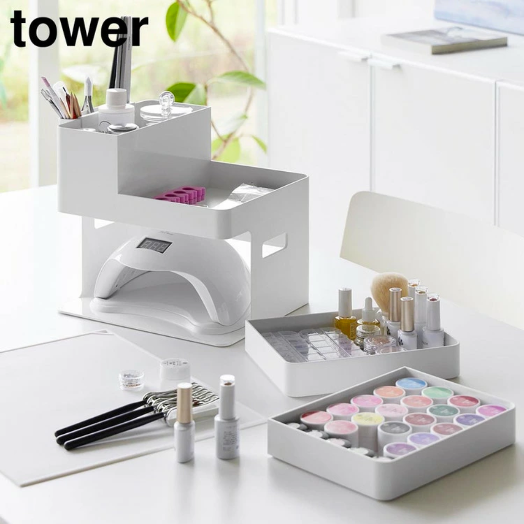 【預購】日本進口 山崎實業 YAMAZAKI 塔式美甲GEL甲用具收納盒