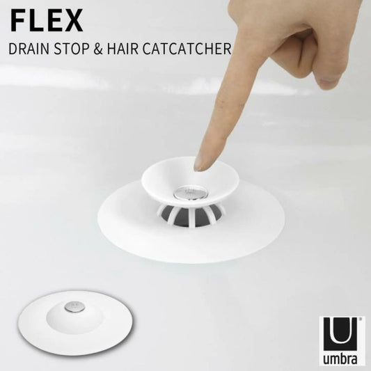 【預購】日本進口 Umbra Flex 矽膠浴室浴缸排水位 止水毛髮浴缸塞