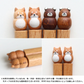 【預購】日本製 Fluffy 立體貓貓柴犬天然木筷子 (2入)