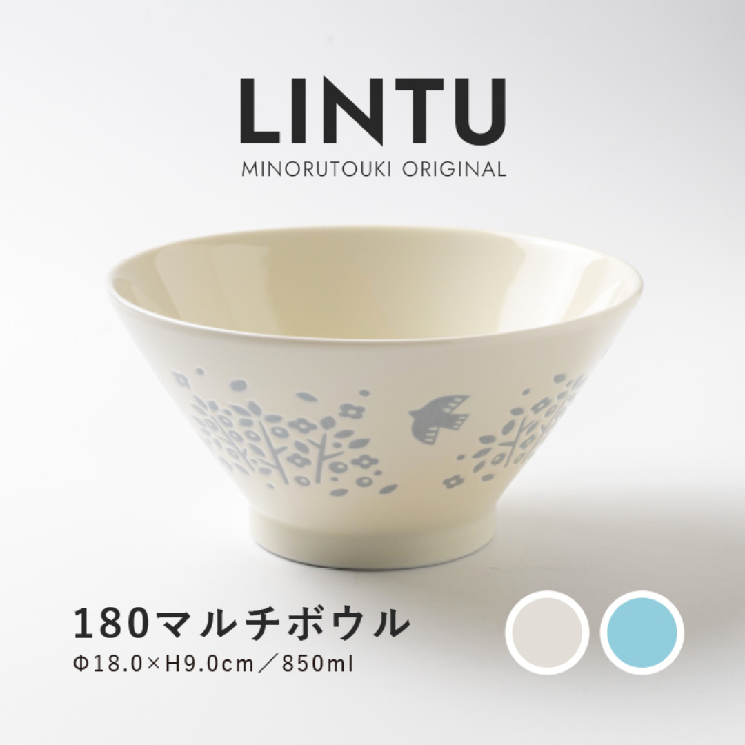 【預購】日本 Minorutouki LINTU 美濃燒 釉下彩 陶瓷小鳥深餐盤 /餐碟 / 餐碗 / 拉麵碗