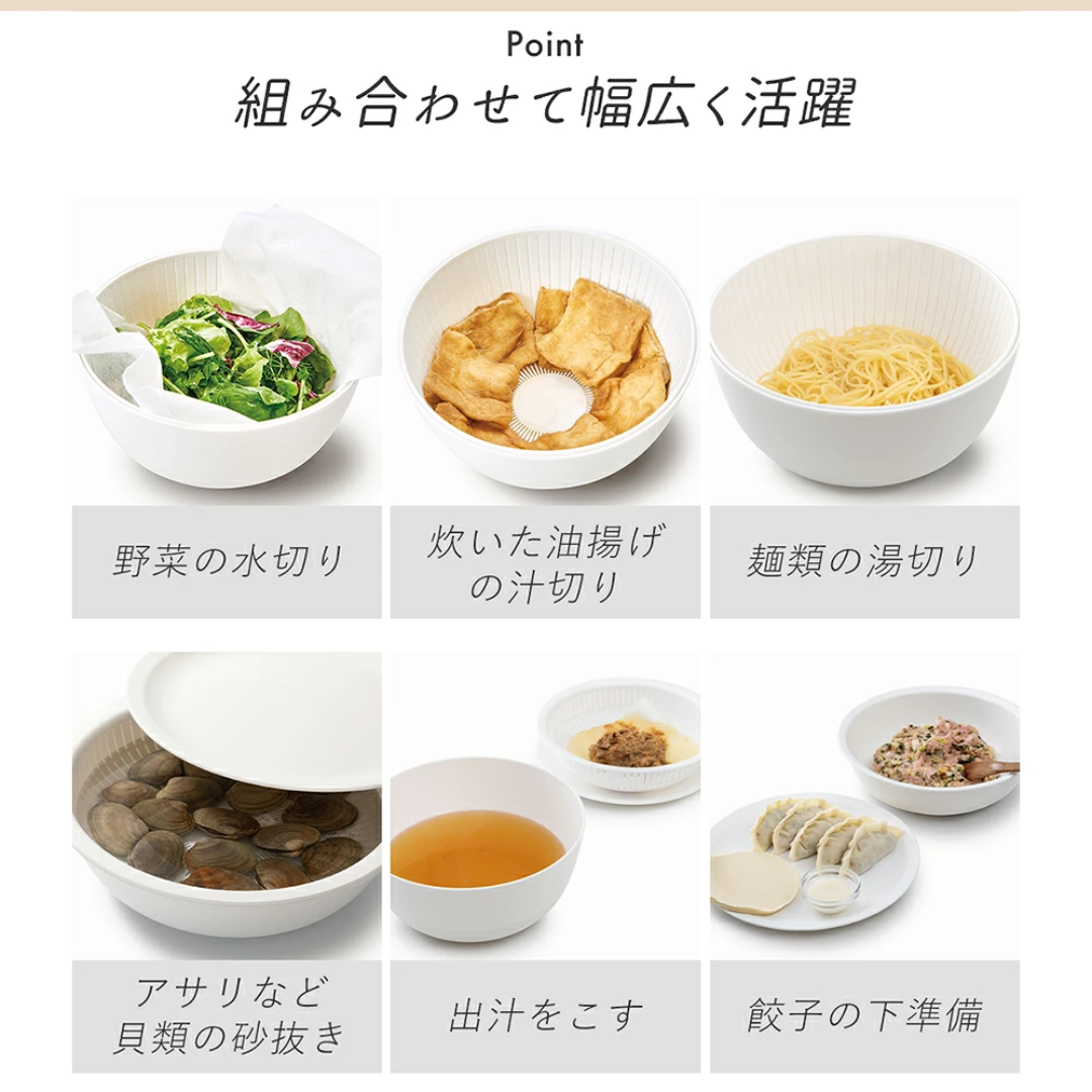 【預購】日本 Like-it 多功能洗米瀝水盆與料理盆 6件套組